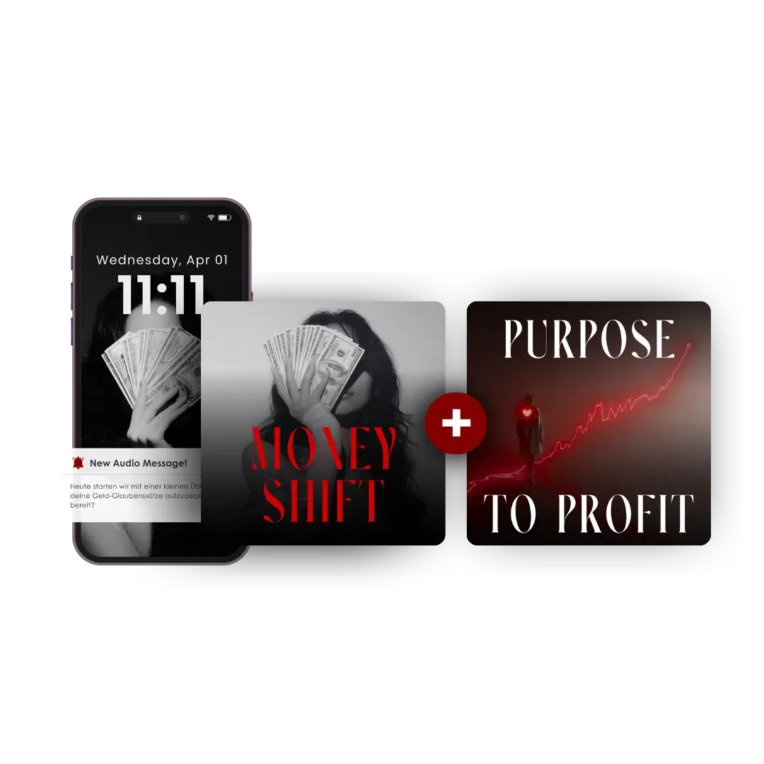 Produkt Mockup aus Laptop und Materialien zum Codes of Business & Sucess Workshop und dem Bundle mit der Analyse, dargestellt an einem weiteren Mock-Up aus Beispielseiten aus der Auswertung