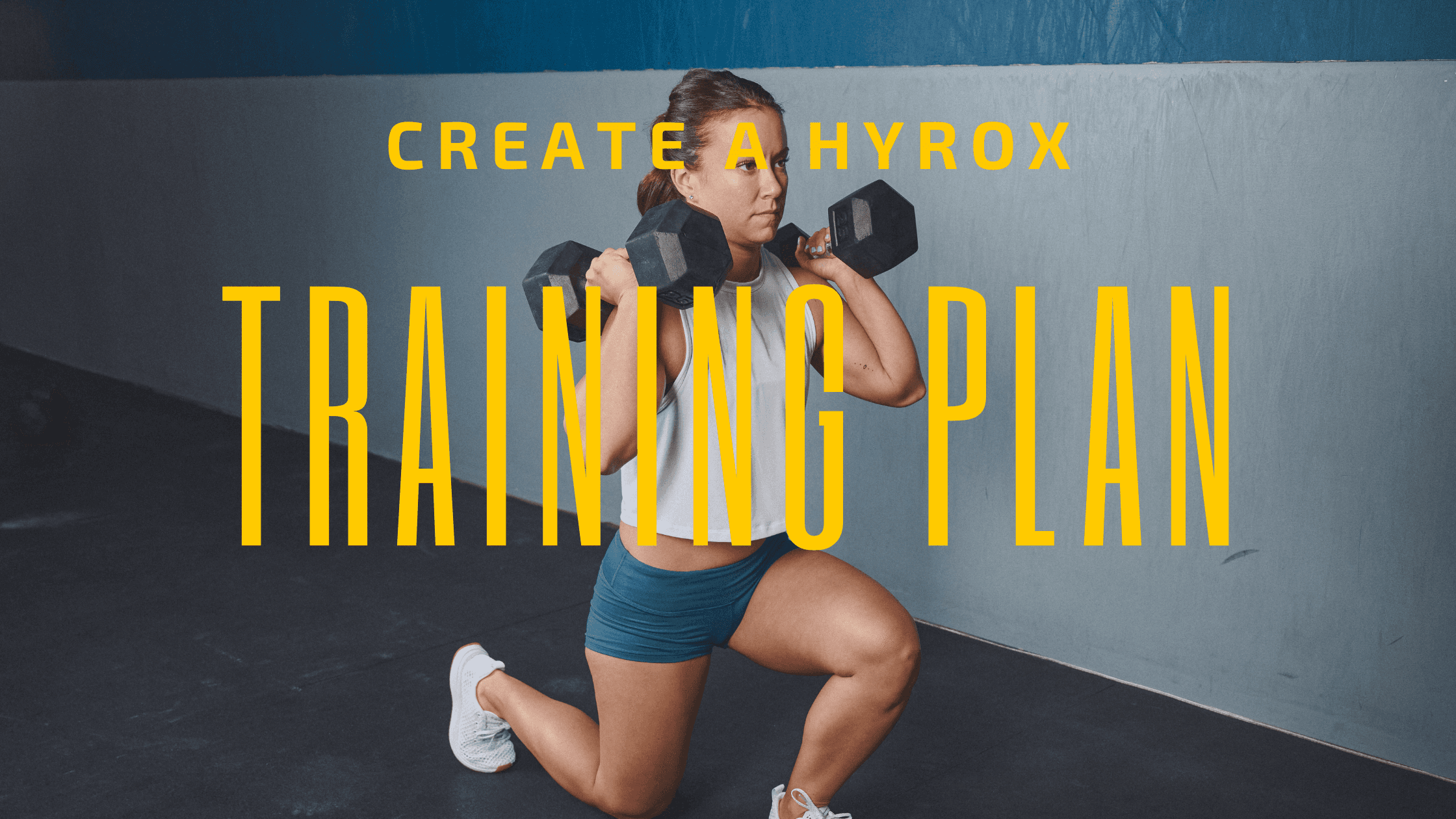 HYROX Fitness athlete doing Dumbell Lunges