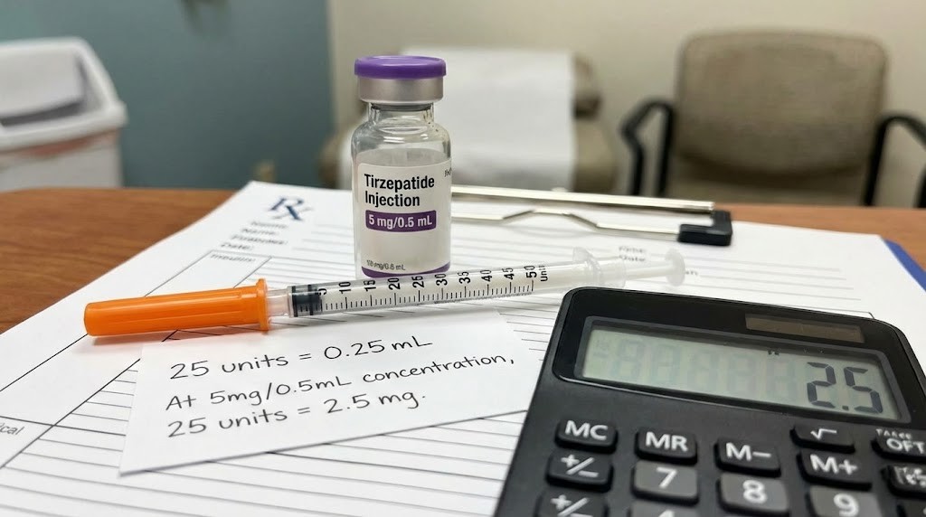 25 units of tirzepatide is how many mg