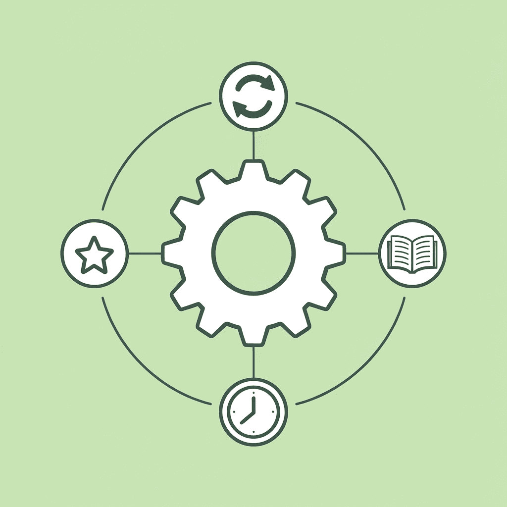  Network diagram with scholarship at center connected to eligibility criteria, legal goals, and career interests