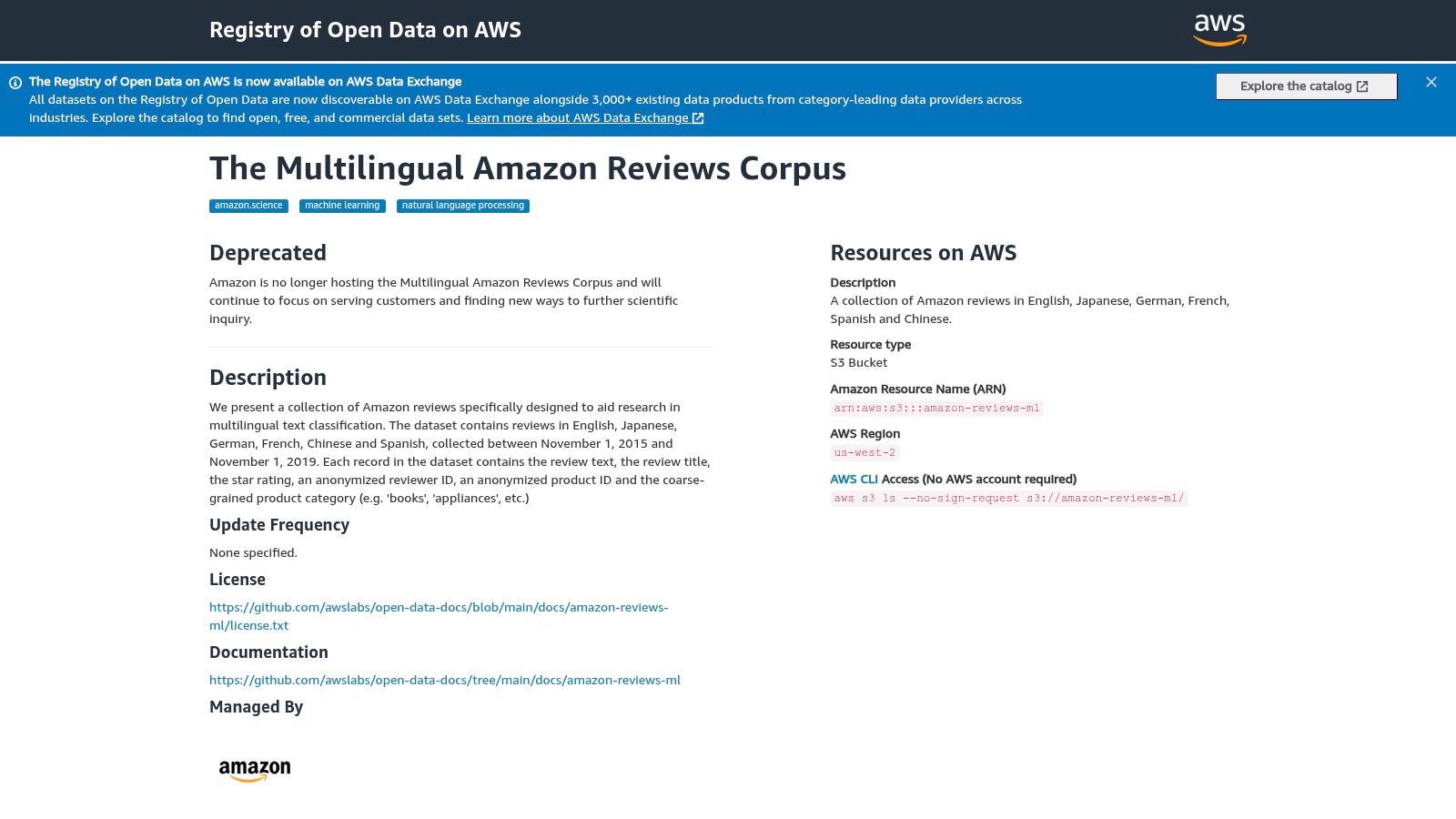 Amazon Customer Reviews (MARC / SNAP–Amazon Reviews)