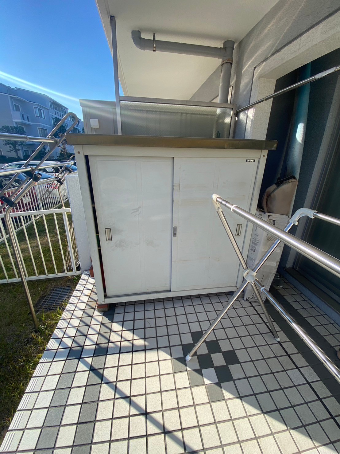 ベランダにある物置