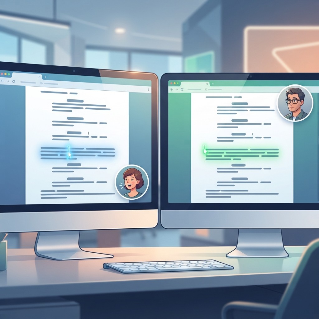 How does real-time collaboration work in screenwriting apps?