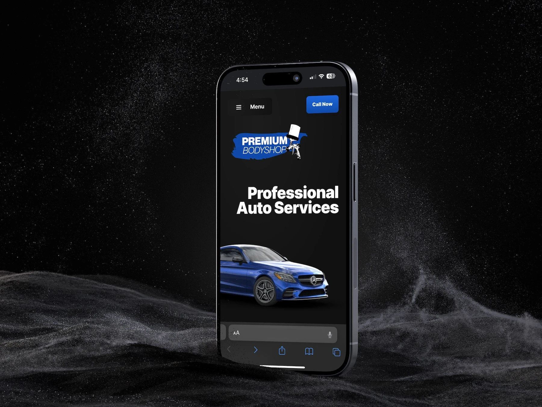 Site web Premium Bodyshop sur mobile