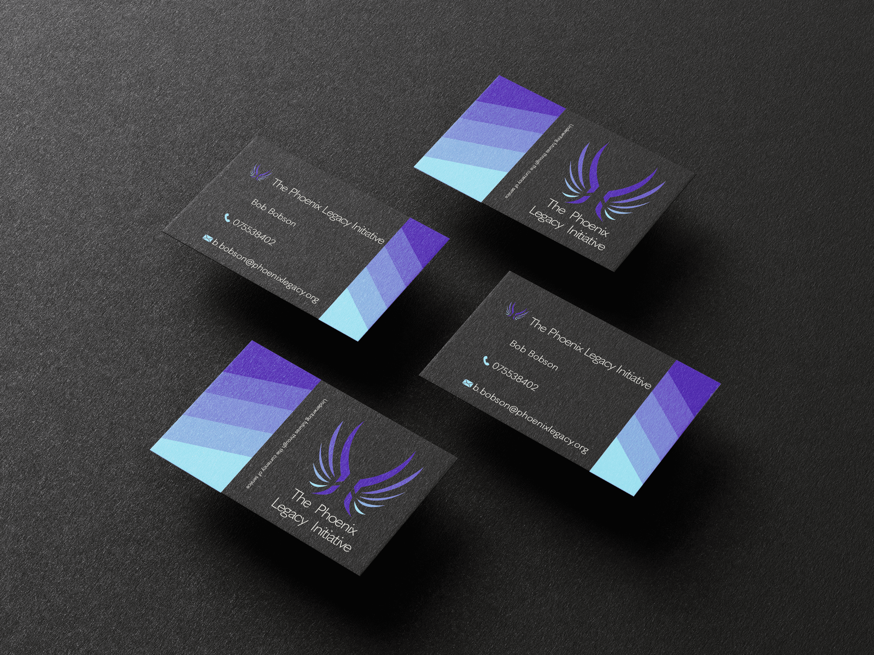 The brand's business cards