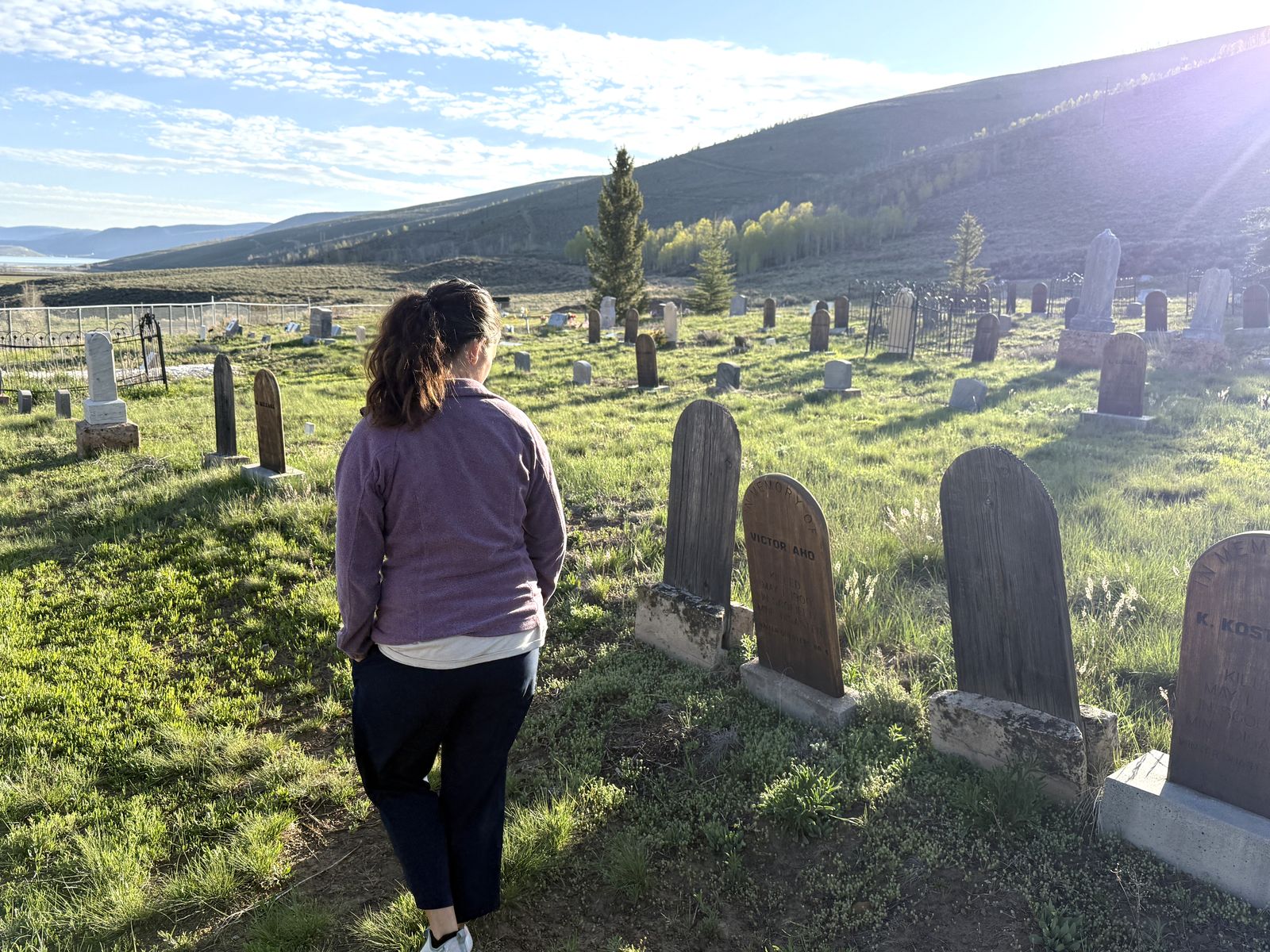 Walking through Scofield's mining-era cemetery