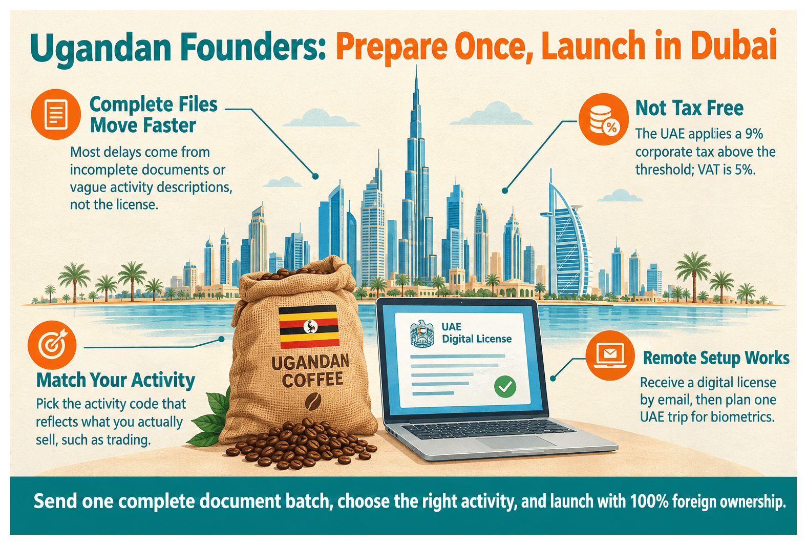 Infographic: What Ugandan Founders Need to Know Before Setting Up in Dubai