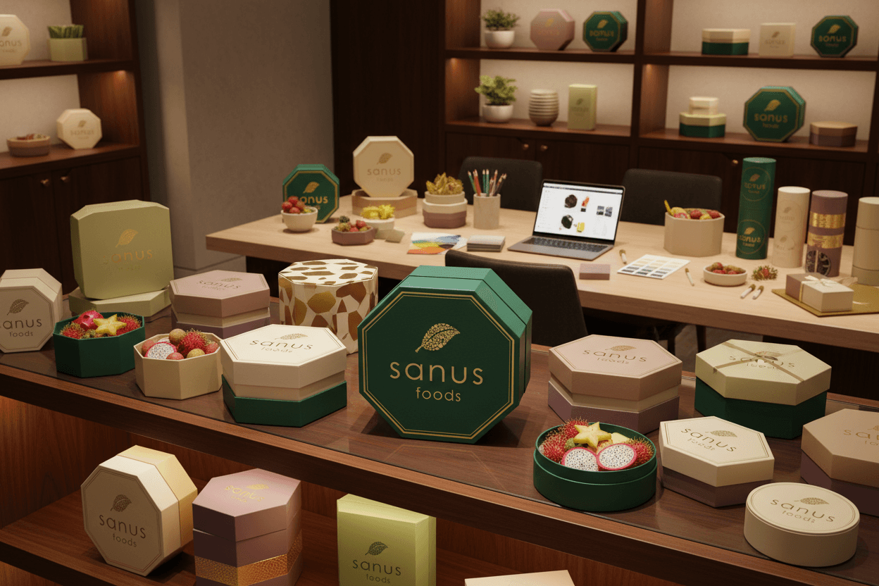 Packaging concept with minimalist visual design