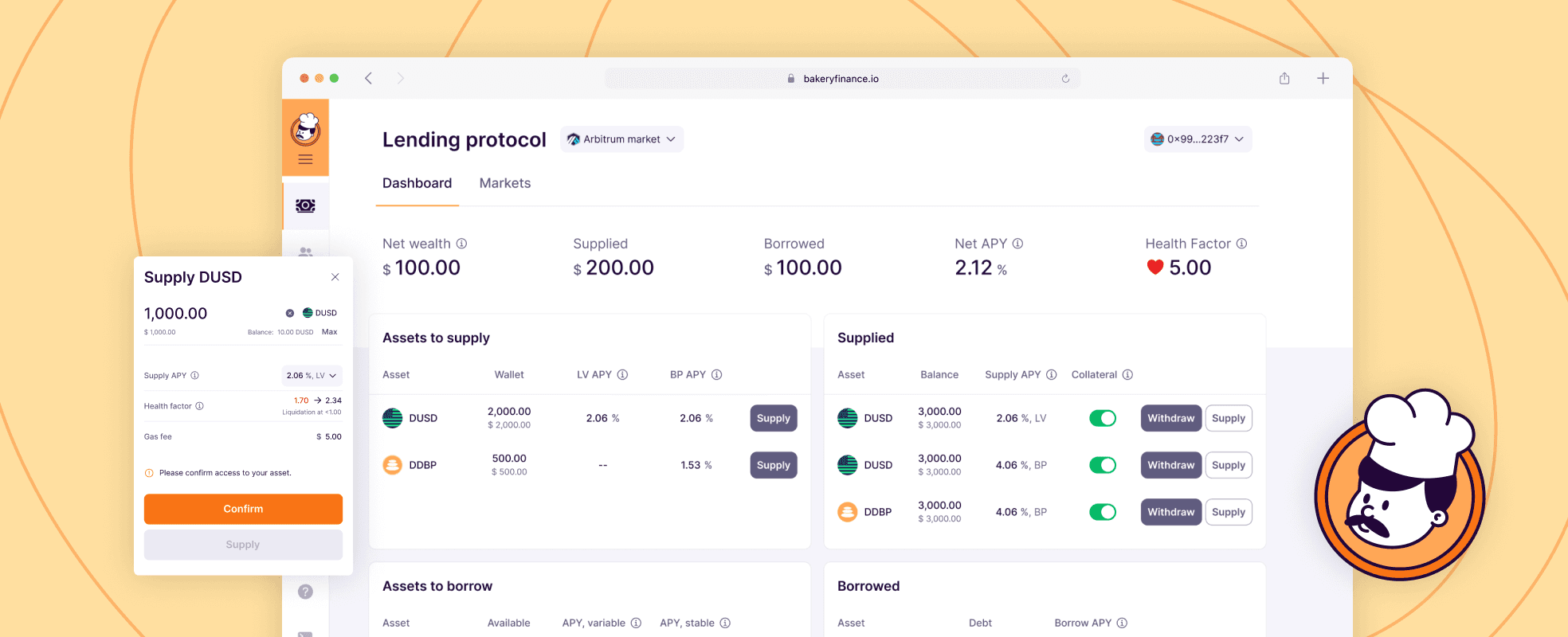 Lending platform screenshots