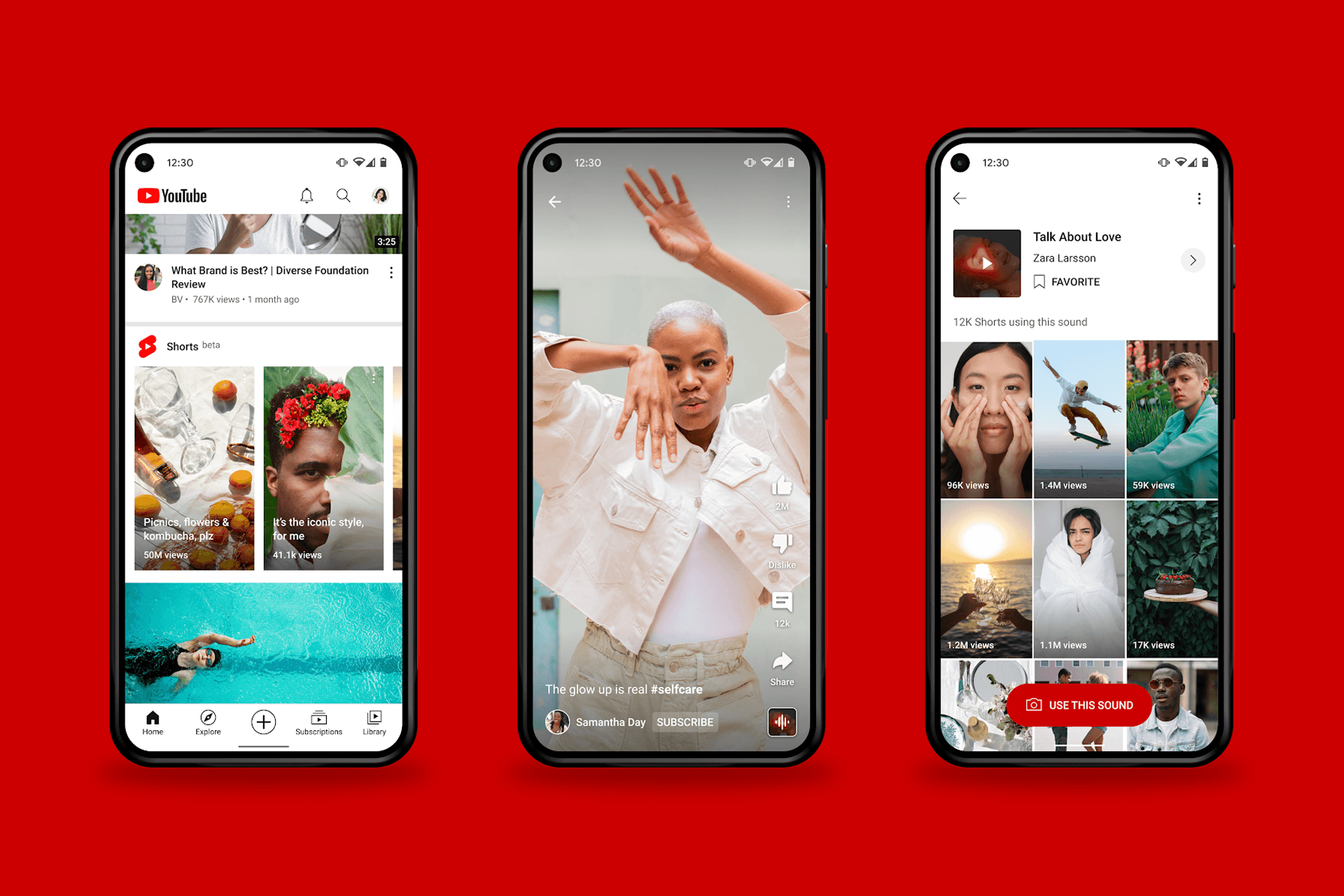 Mobile screens featuring YouTube Shorts content - YouTube Shorts Content Ideas