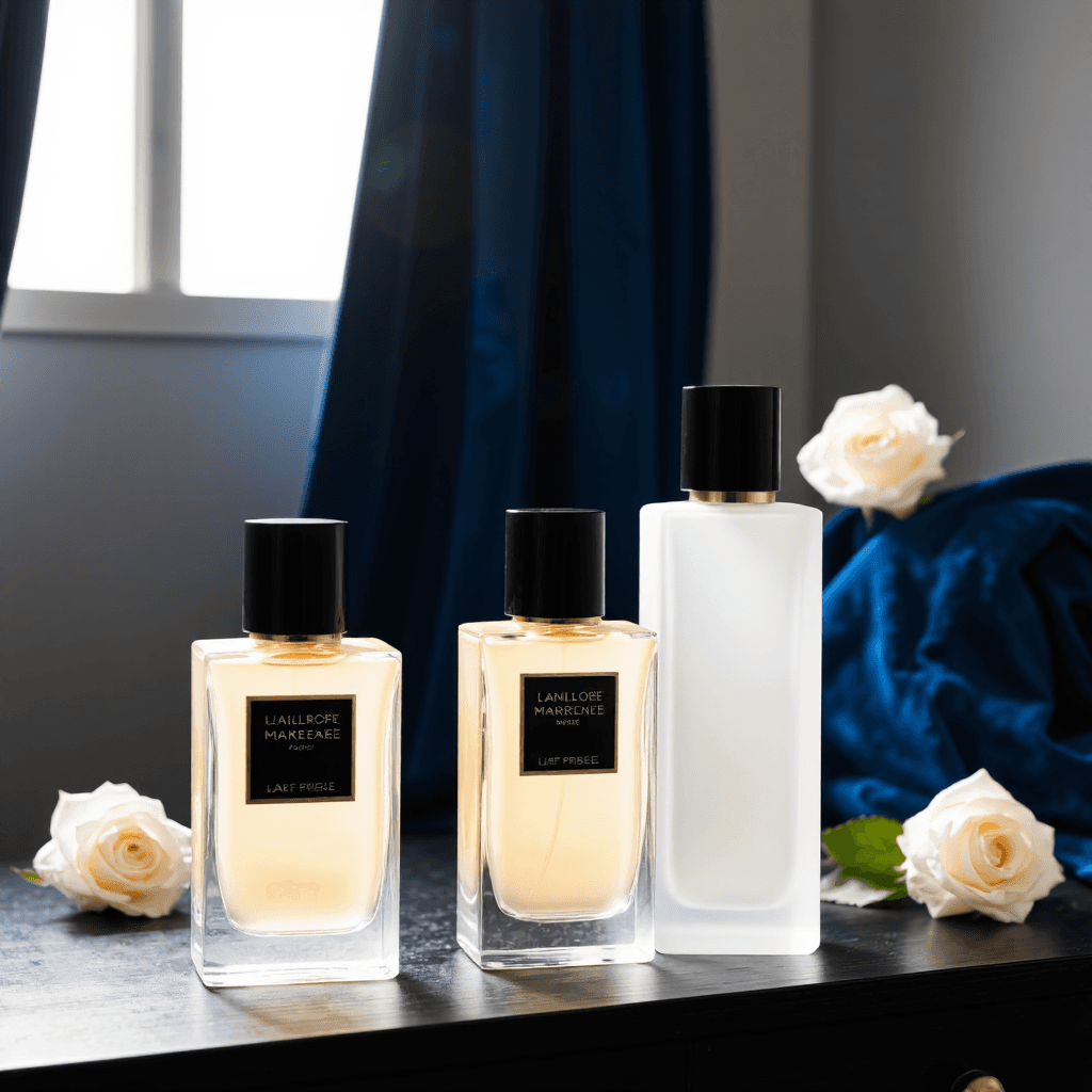 product photography of a set of perfume bottles