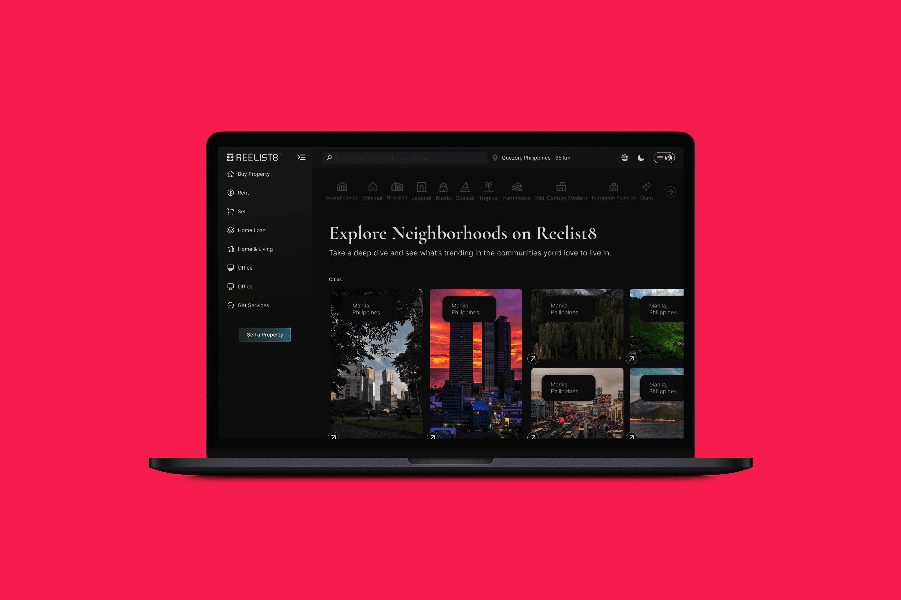 Reelist8 Homepage Laptop Mockup