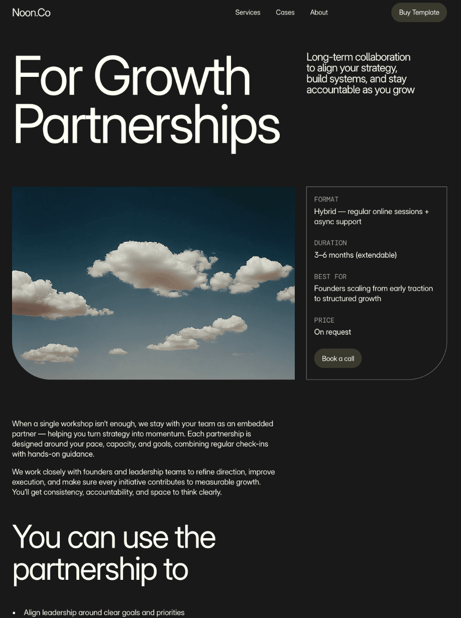 Designed for modular reuse across service tiers and case pages