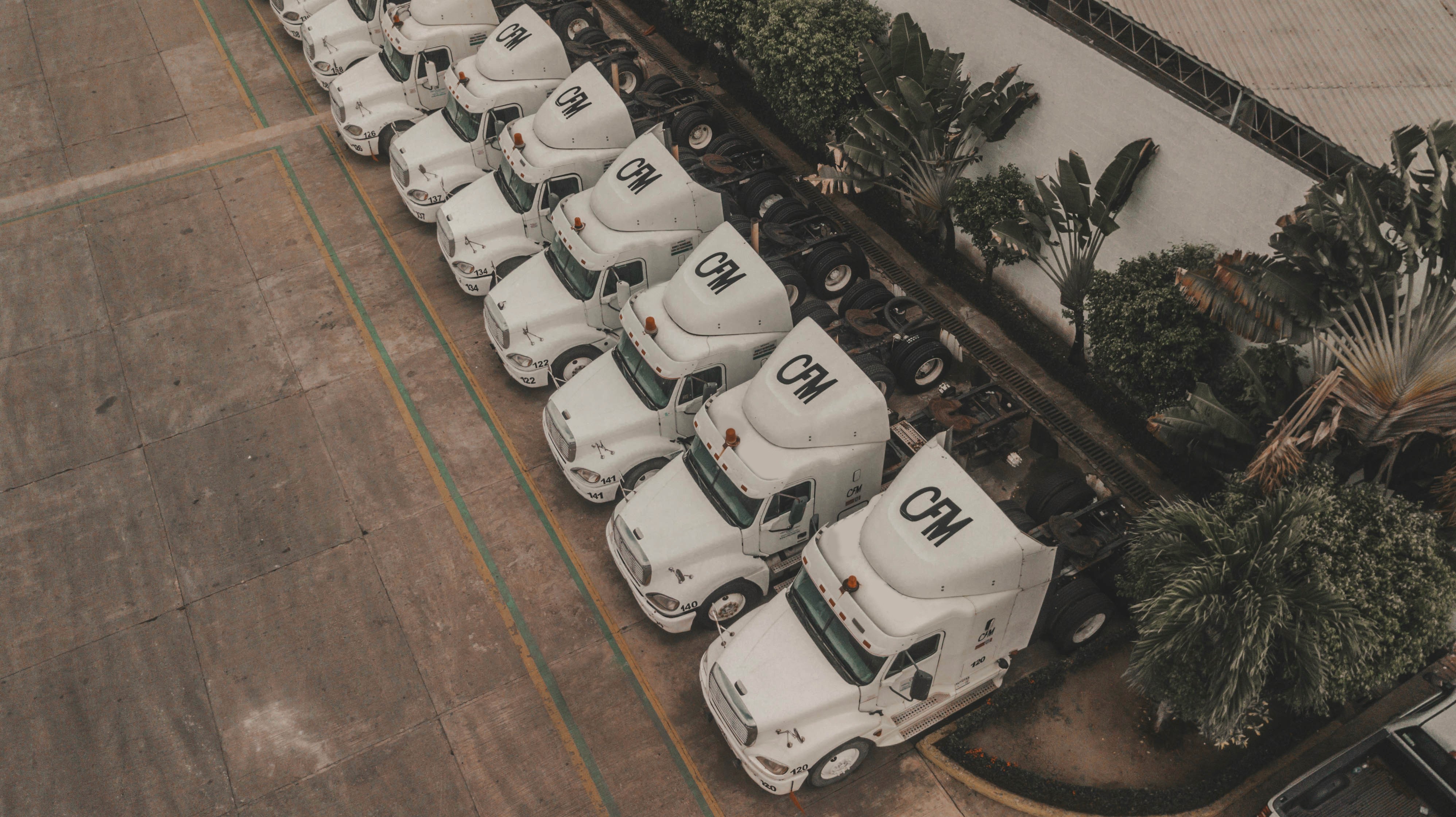 Aerial view of CFM's logistics operations
