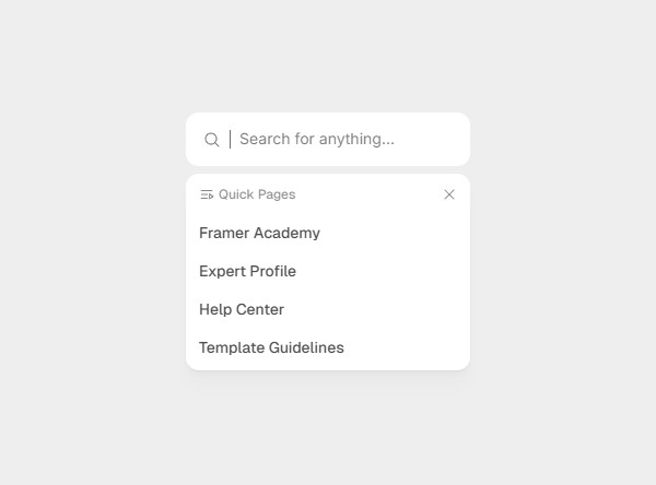 Framer Search bar component