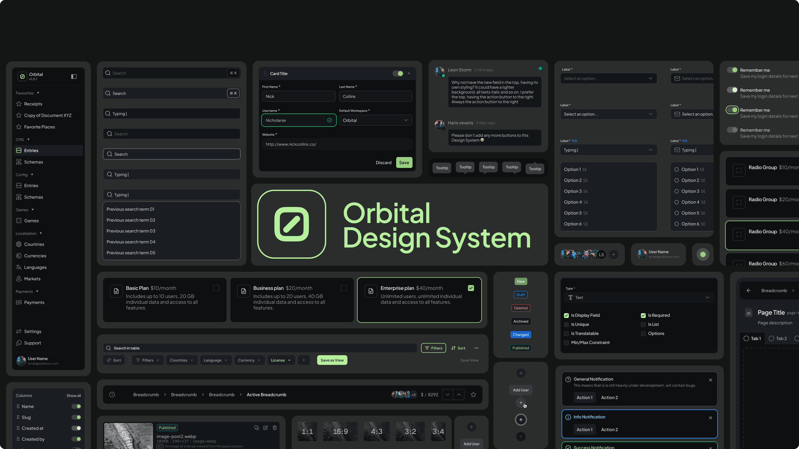 Orbital Design System overview