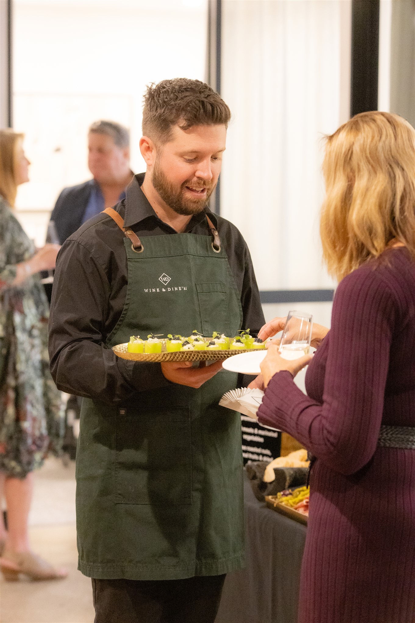 Canape service in a corporate office