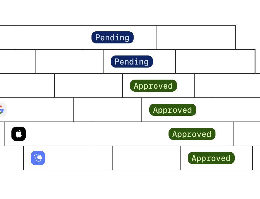 Illustration of transactions being pending and approved