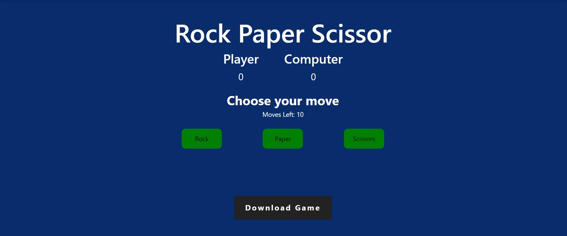 Rock Paper Scissor Website & Apk