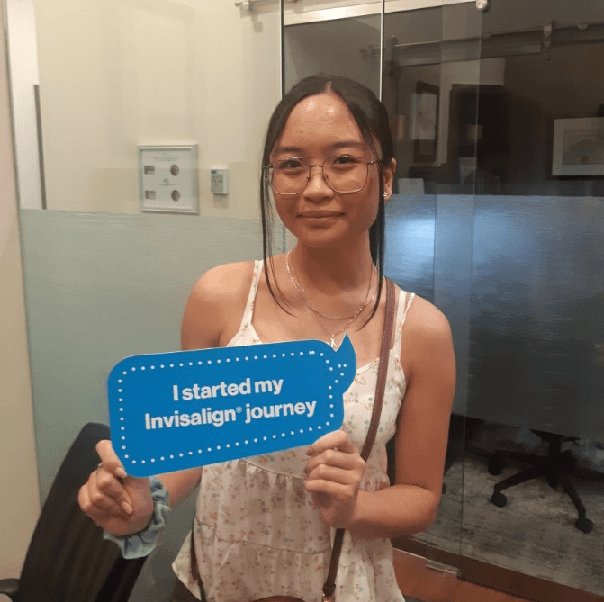 Excited Invisalign Patient ScarboroSmiles Dental Clinic in Scarborough, ON | Best Invisalign Provider in Scarborough, ON