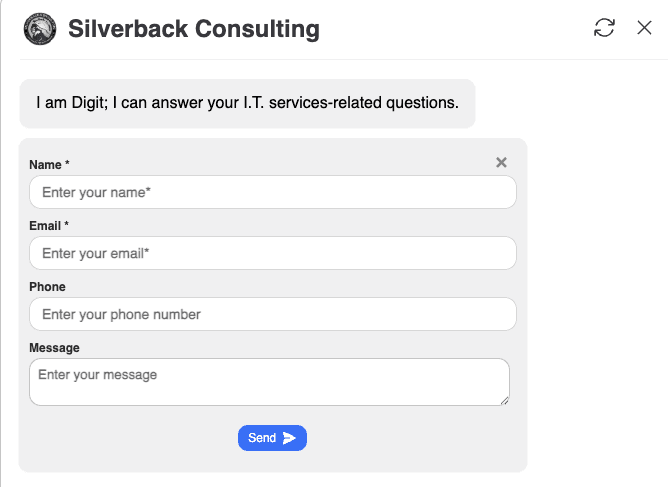 Custom AI Chatbot handeling customer service inquires