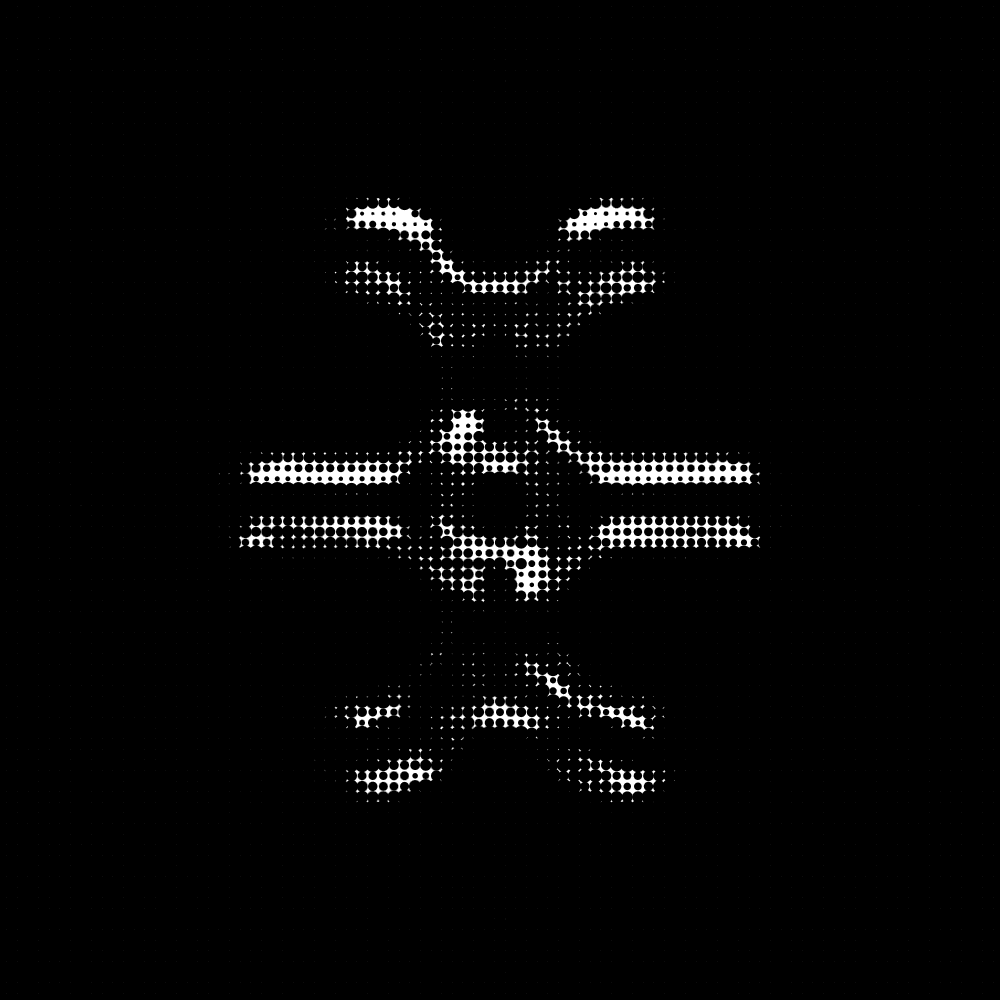 Shiny Abstract Object on Black Background