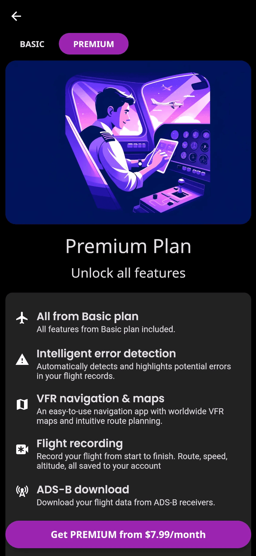 select subscription plan
