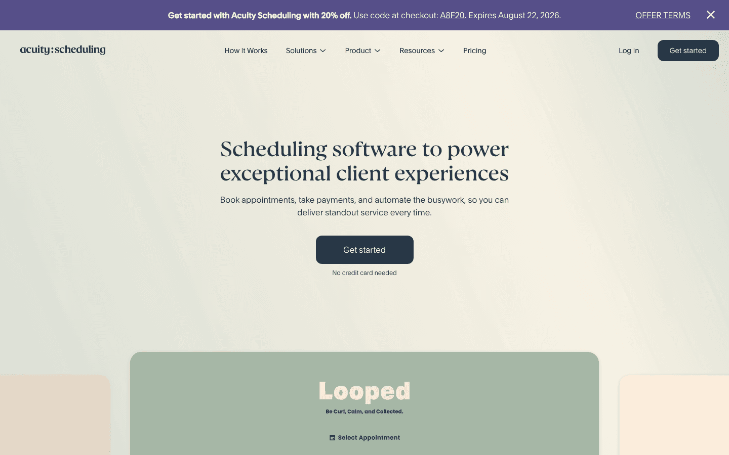 Acuity Scheduling software screenshot