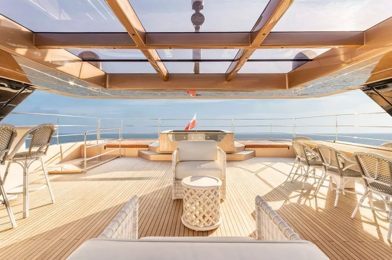 Flybridge of the 100 Sunreef Power