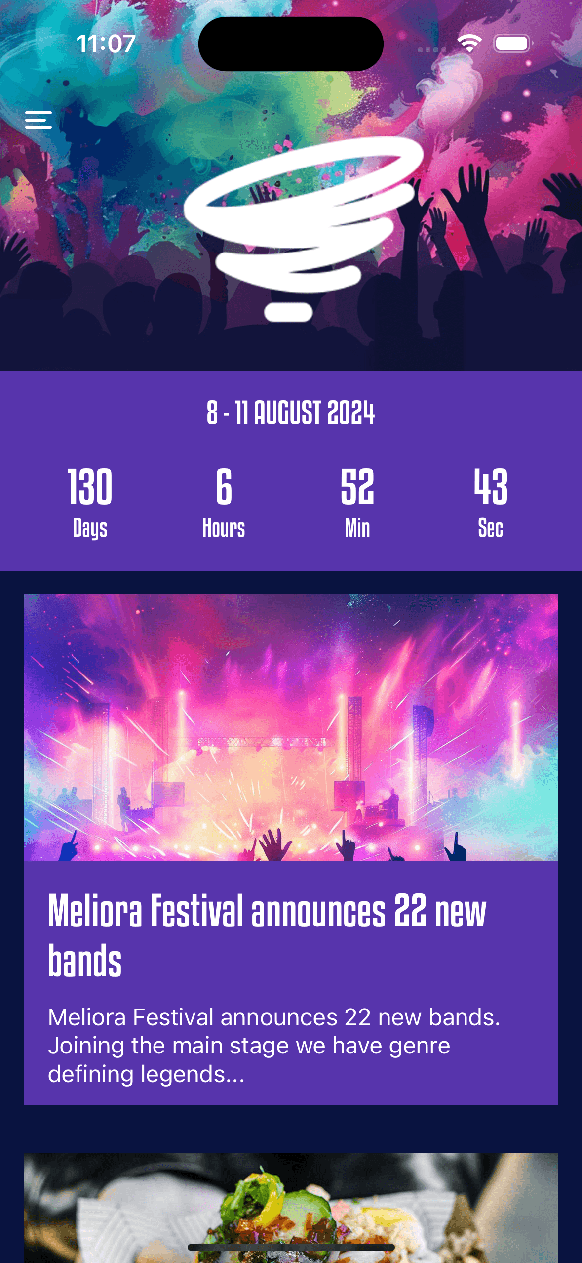 Festival App - Countdown