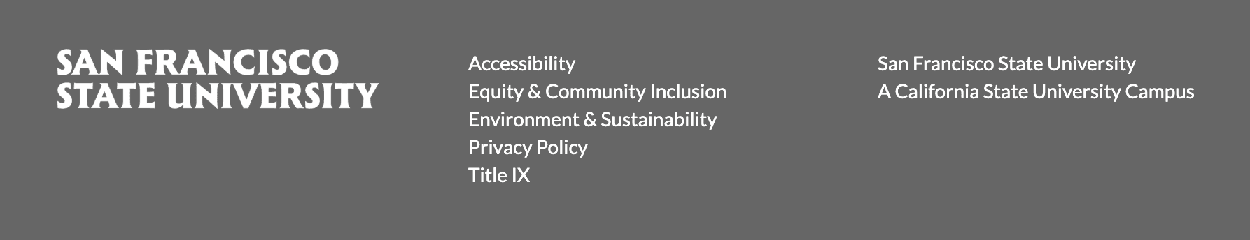 A screenshot of the website's footer element.