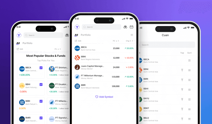 Mobile mockup of Tuntun Watchlist feature designed by Jodith Valerie