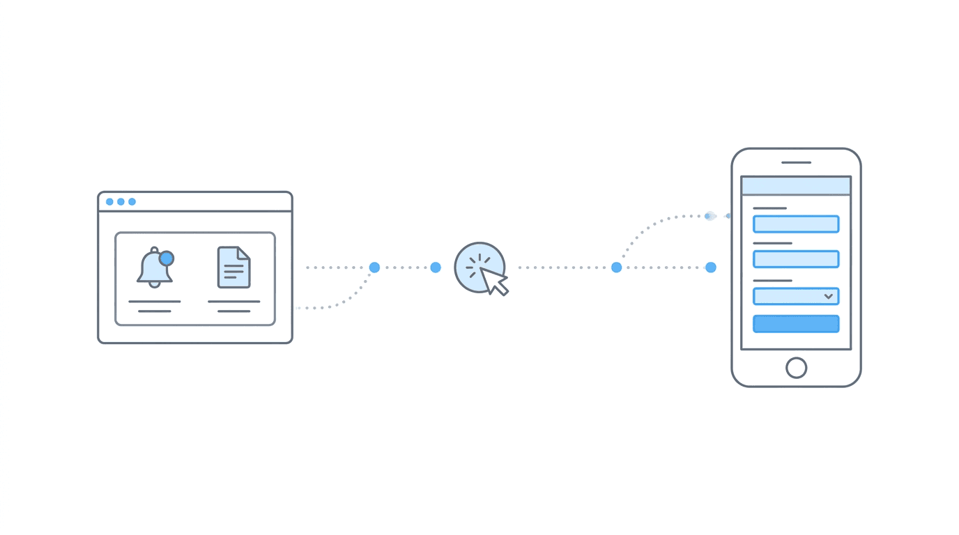 Chronicle detects SSA form requests via ERE monitoring and triggers one-click send through Benny's mobile platform