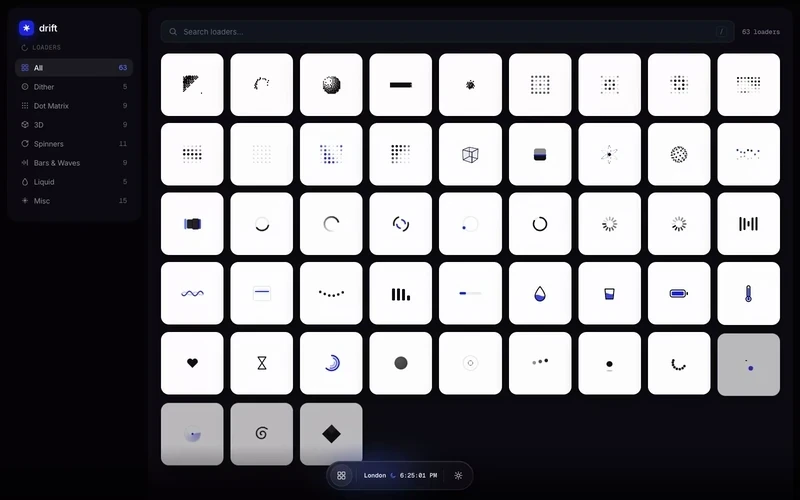 Drift UI animated preview loop