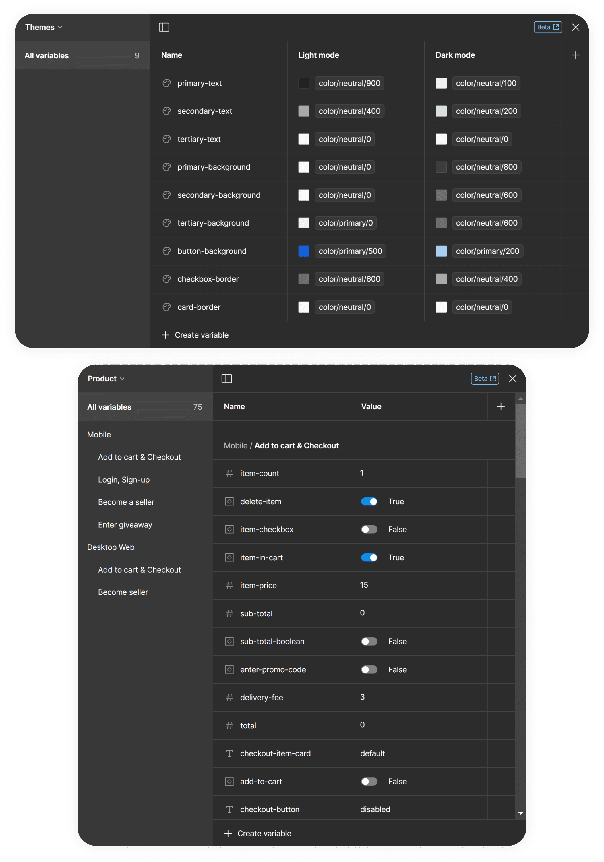 Convert into variables