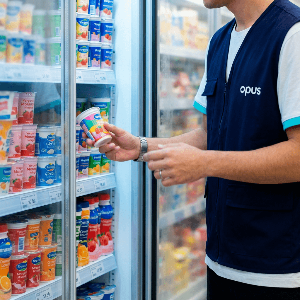 analisando mercadorias cadeia de frio no varejo alimentar