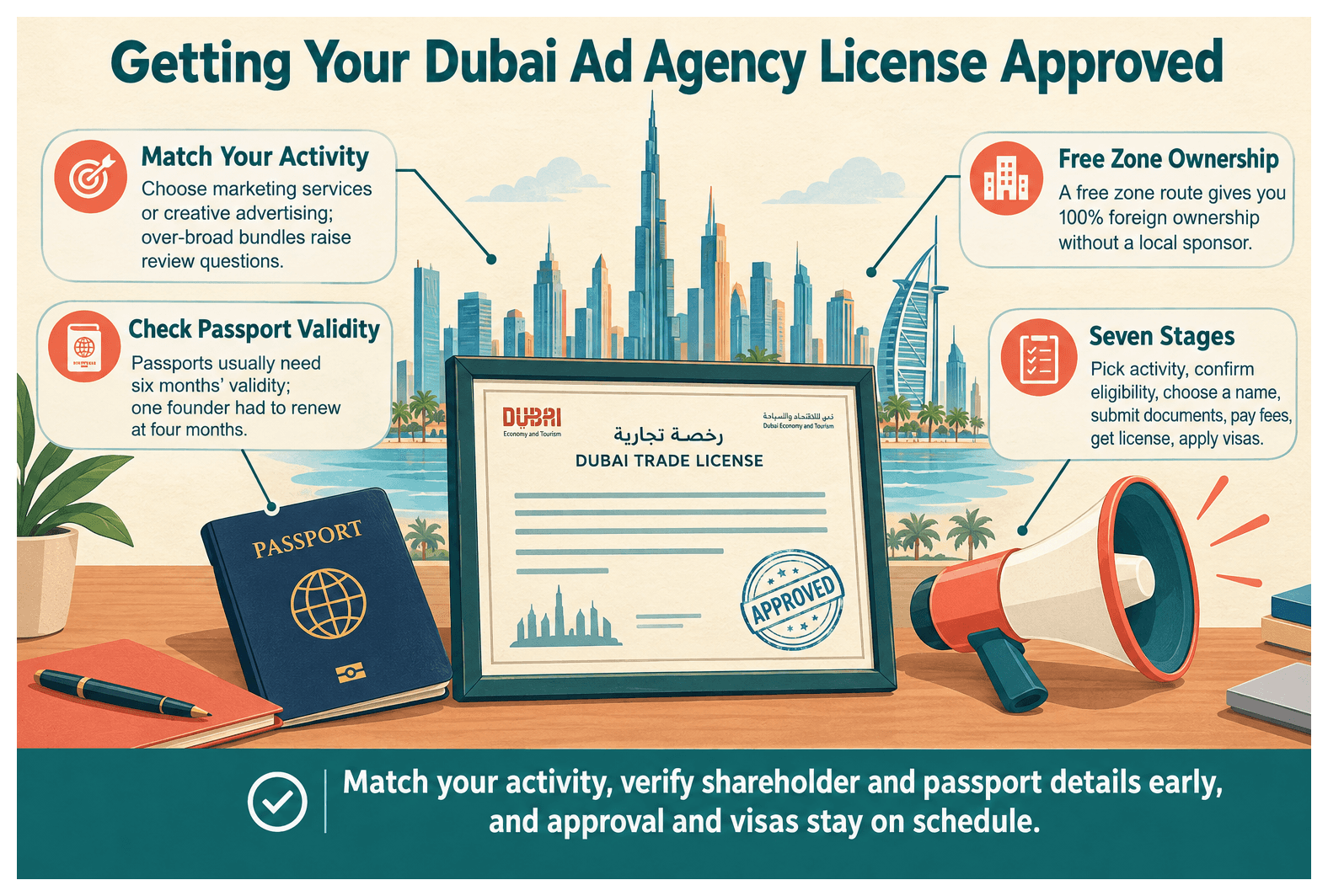 Infographic: How to Get an Advertising Agency License Approved in Dubai