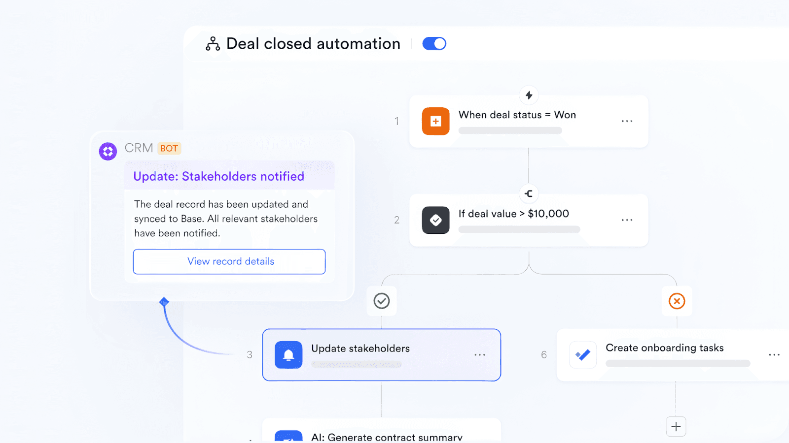 Lark Base's visual workflow builder