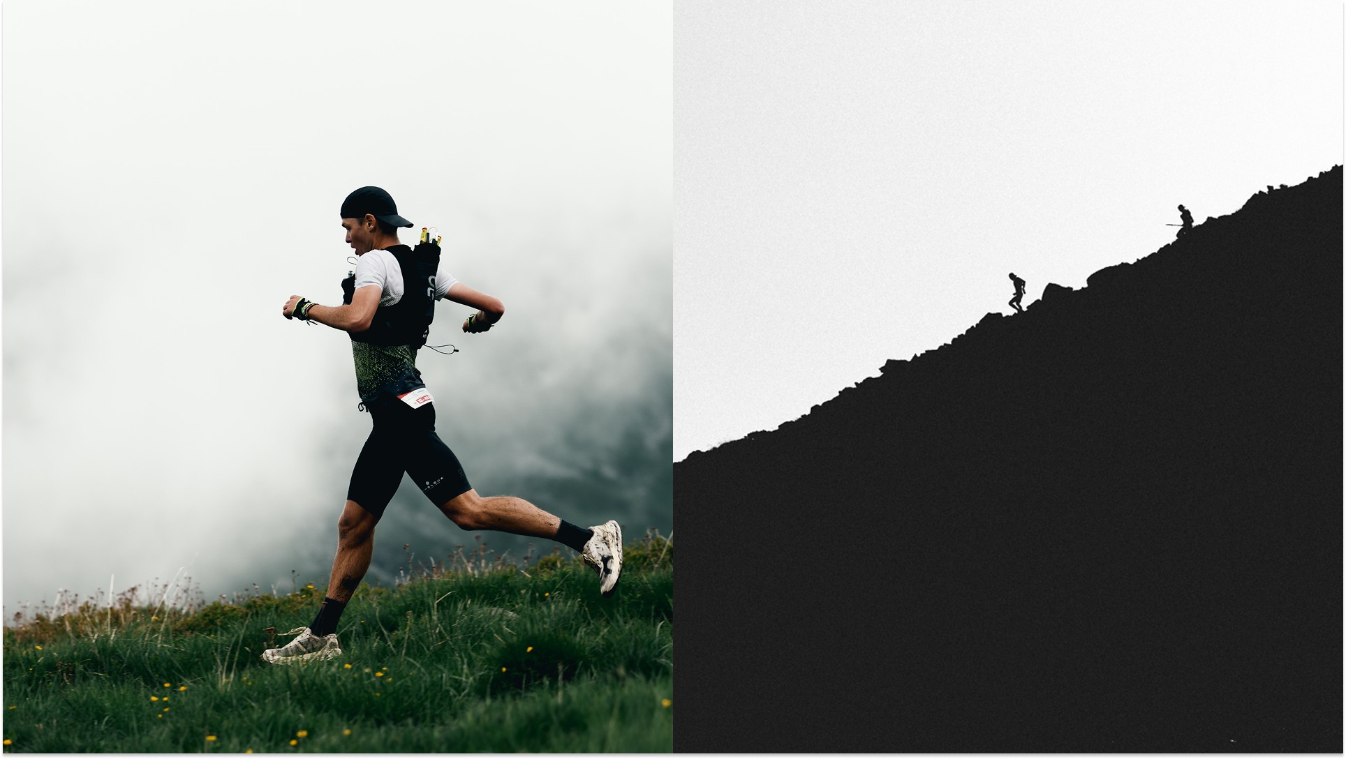 photo d'un traileur qui court dans la montagne