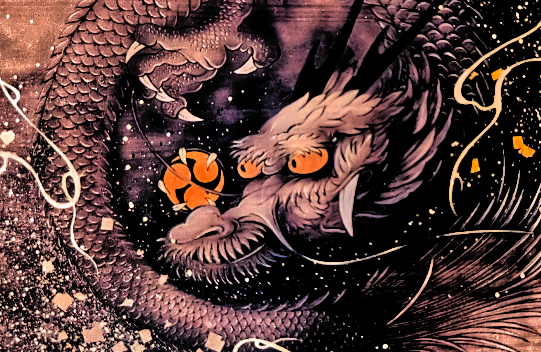 A guest meditation in the Gyokuryu-ji garden