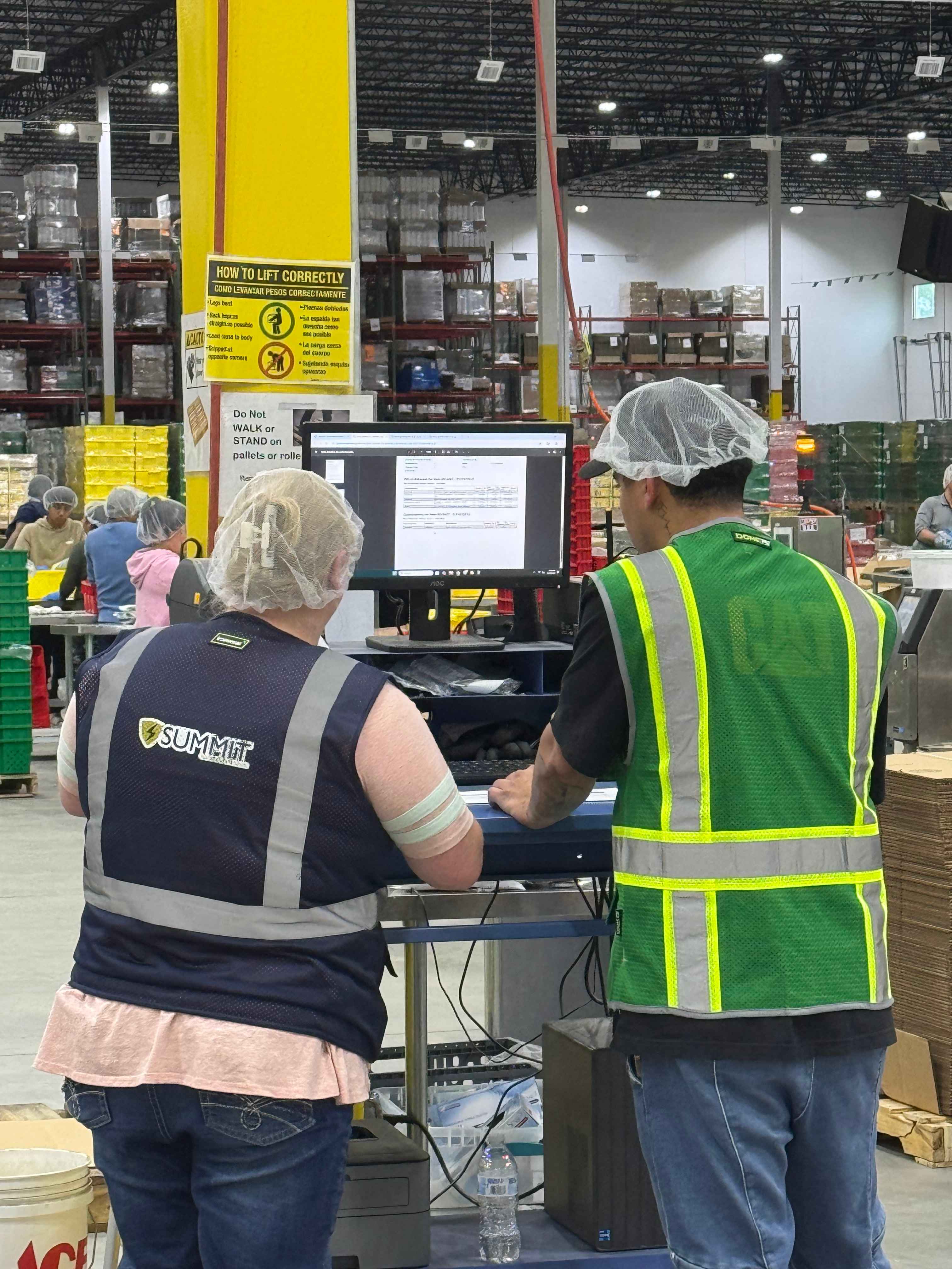 Summit employees working together 