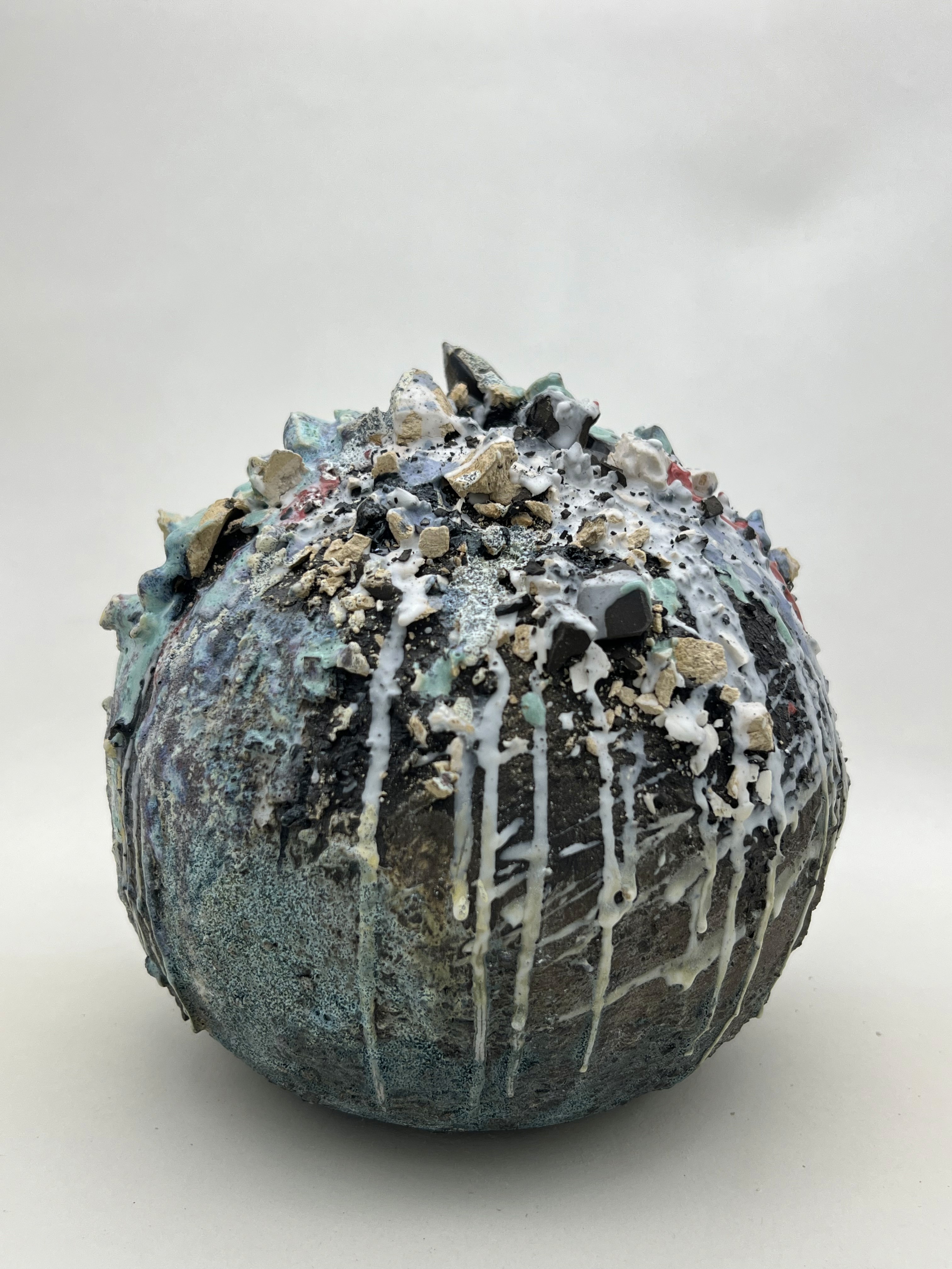 Iceland III ceramic moon jar form