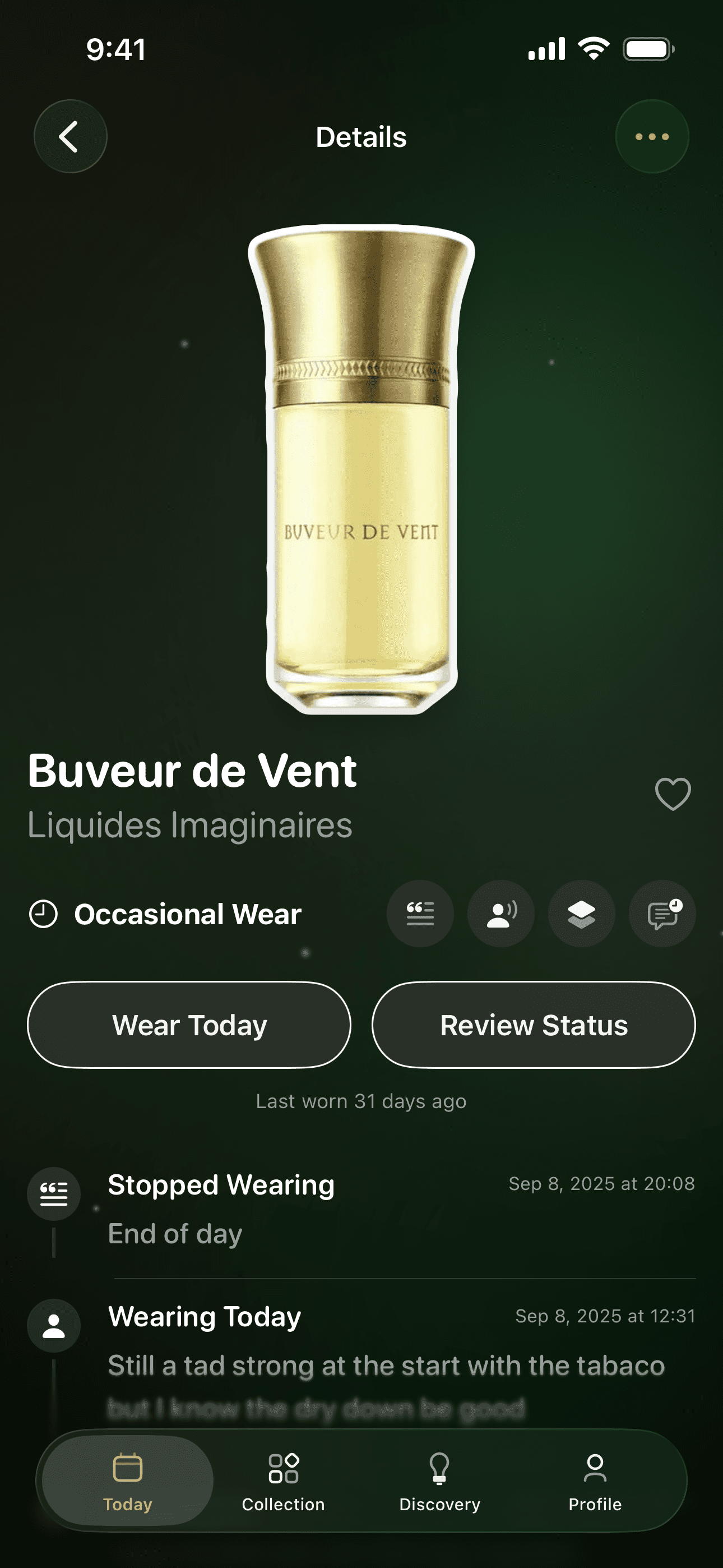 Perfume Details view