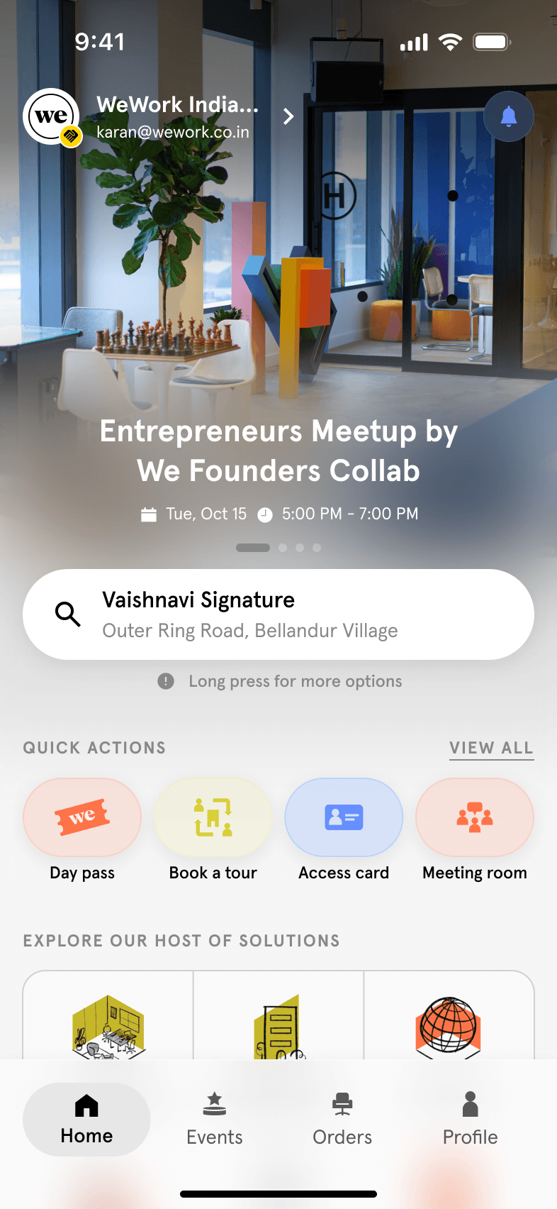 WeWork app