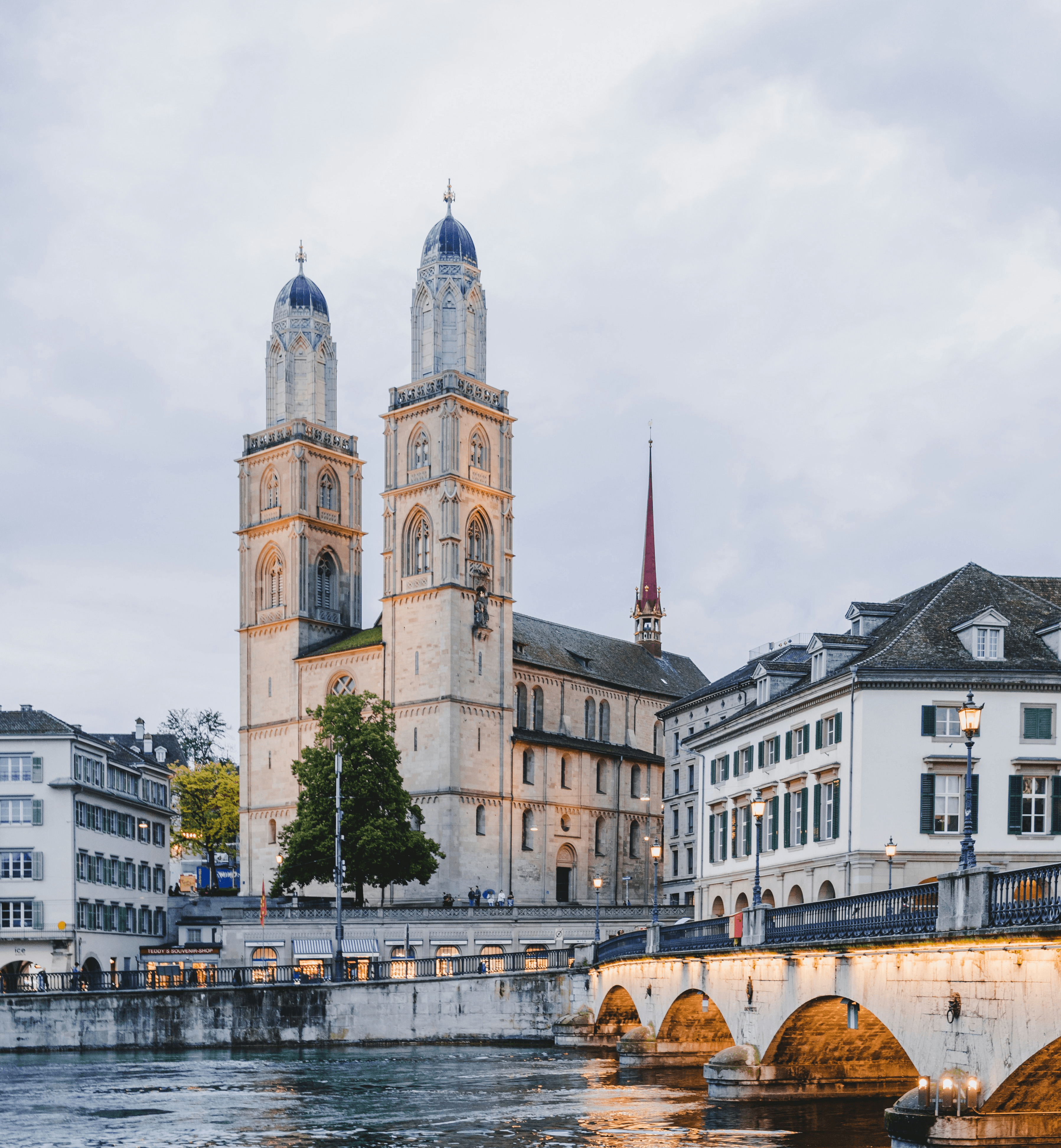 Zurich in Switzerland under white sky during daytime