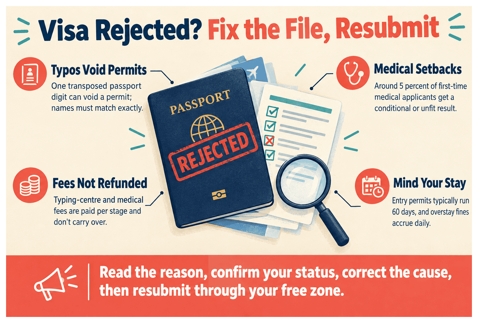 Infographic: What Happens if Your UAE Residence Visa Is Rejected