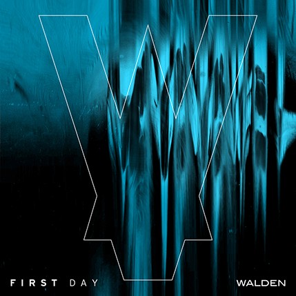 ist day poster with abstract blue shapes and a W letter made from a V and a triangle only with white outlinesist day poster with abstract blue shapes and a W letter made from a V and a triangle only with white outlinesaist day poster with abstract blue shapes and a W letter made from a V and a triangle only with white outlines