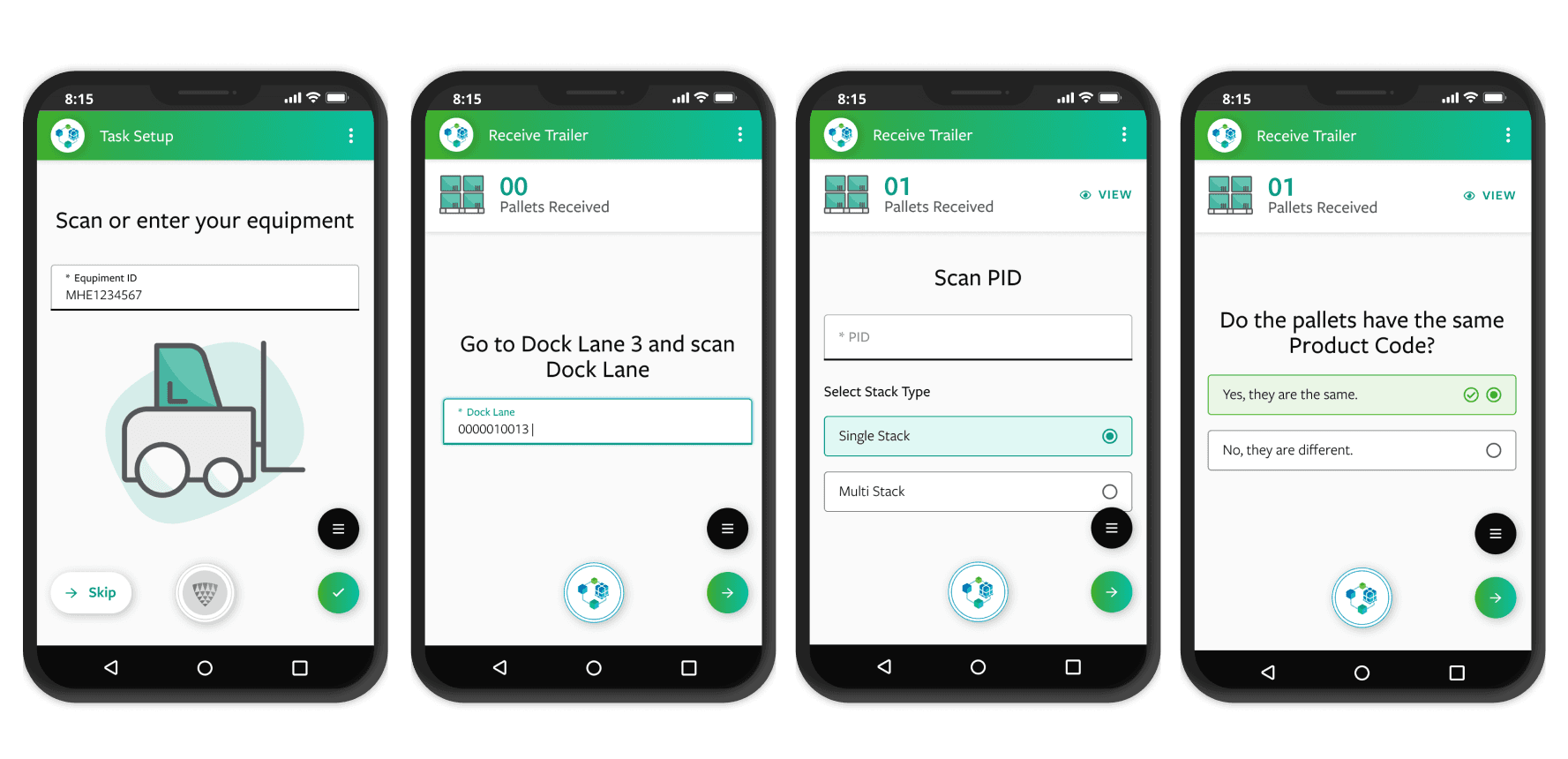 Automated Receiving - Android Mobile
