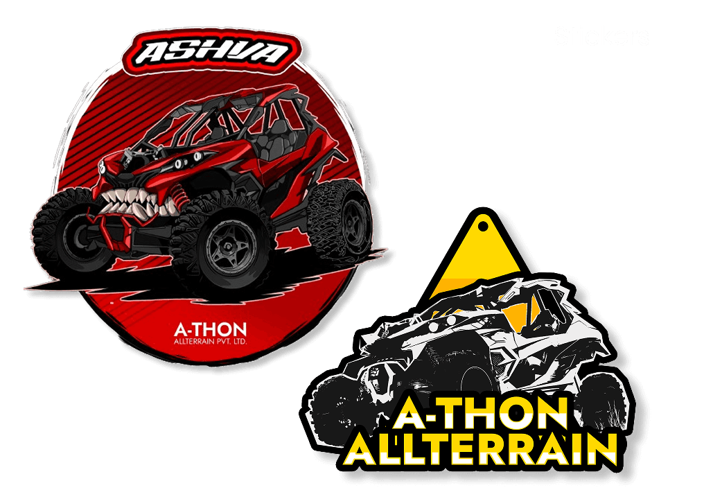 Vehicle Illustration Stickers for A-THON