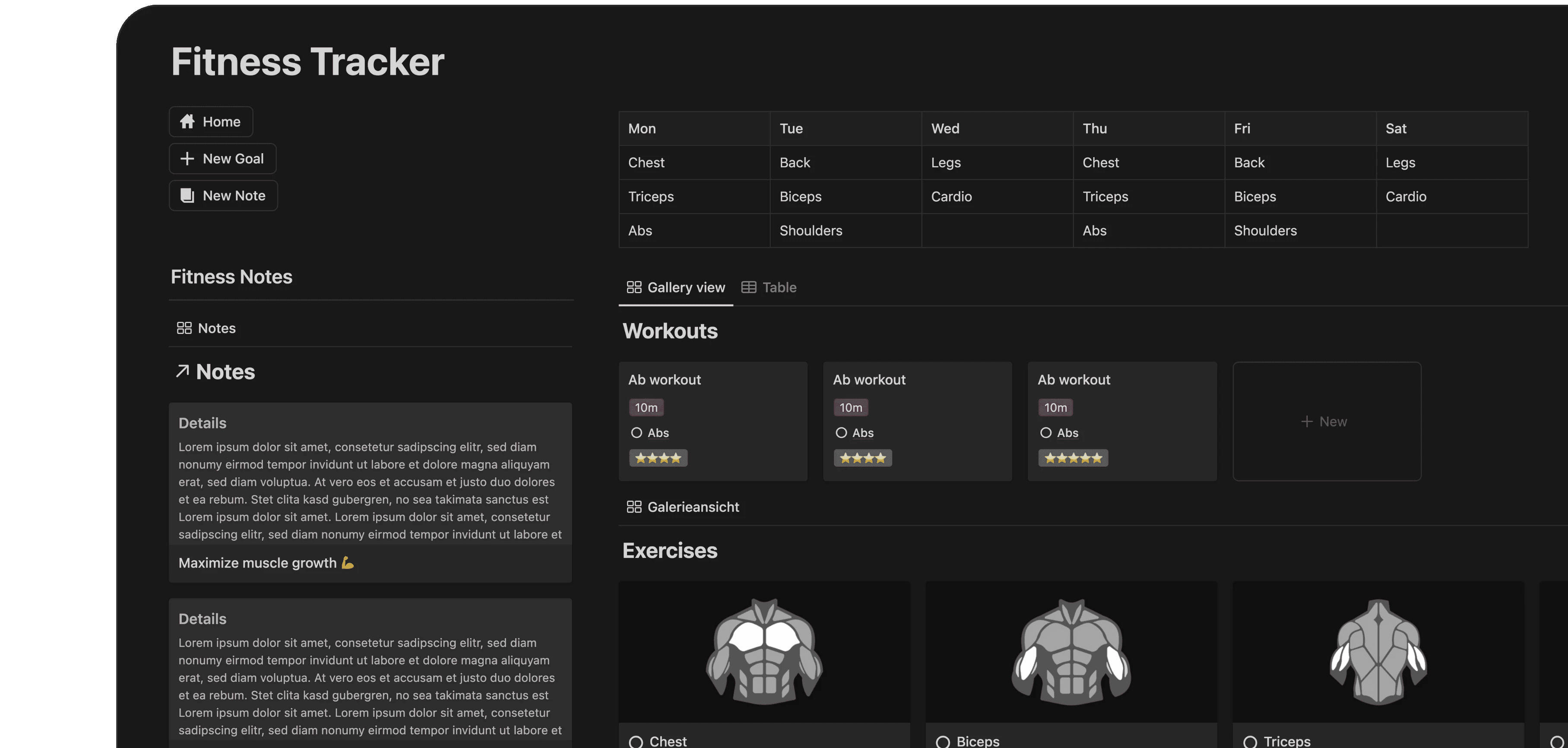 Trading Journal Fitness Tracker